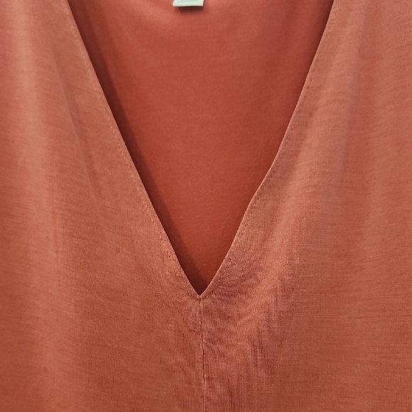 Time and Tru Rust V-Neck Tee - Picture 2 of 9